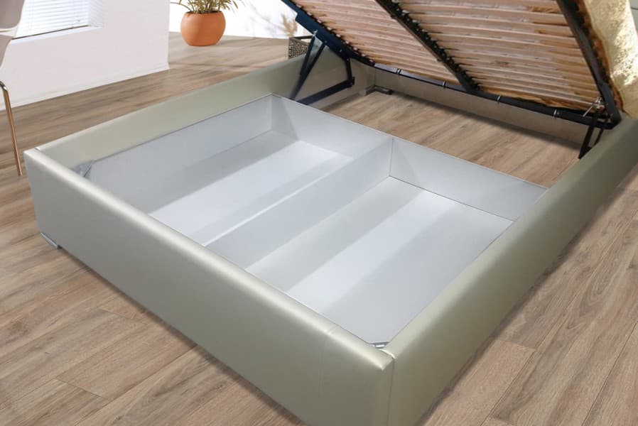 Кровать Моника, с подъемным мех.1200х2000  Иск.Кожа темная-фото-2